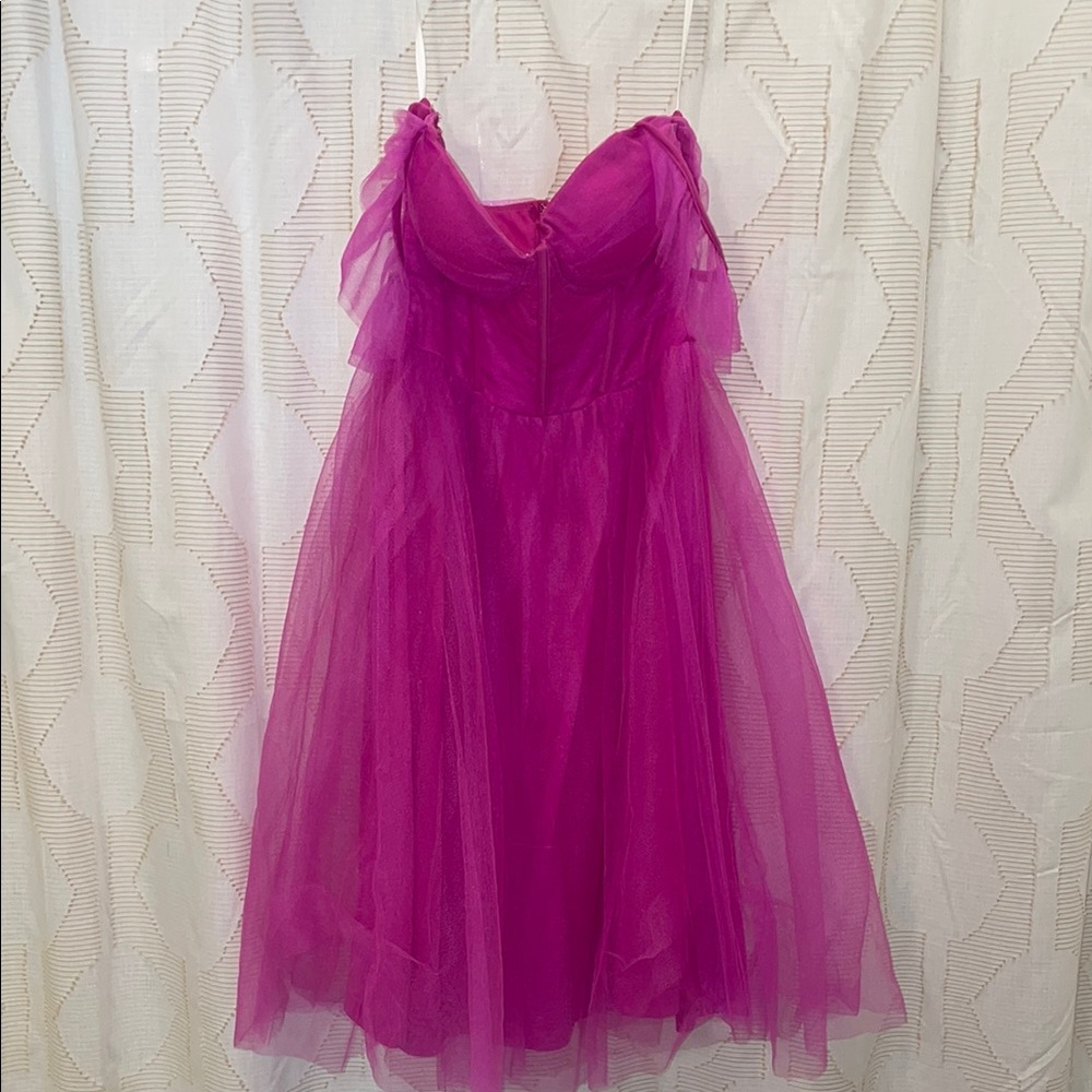 Windsor Fuchsia Midi Dress